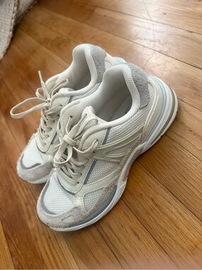 Zara Cream Suede Mesh Retro Runner Sneakers EU 39